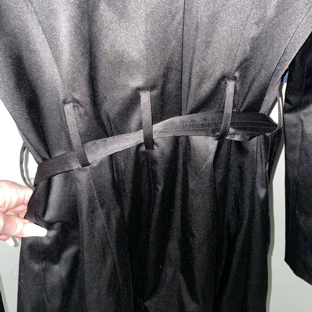 bebe Black Ruffle Coat - Picture 4 of 7